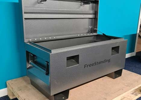 FreeStanding Metal ToolBox,Portable Tool Box,Steel lockable Box with FREE Padlocks