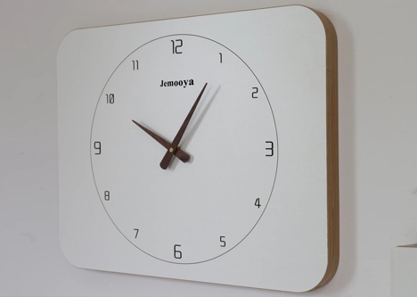 Jemooya Wall Clock Silver-Tone Metallic Case