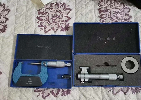Preautool Professional Screw Thread Micrometer Outside Micrometer 0.001'' Graduation 0-1